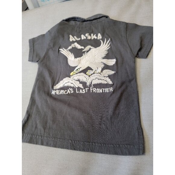 Vintage Gold Rush Outfitters Baby Polo Shirt Embroidered Eagle Design 100% Cotto - Picture 3 of 9